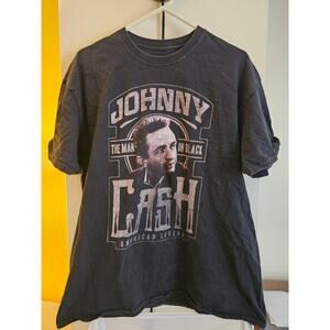 Johnny Cash The Man in Black American Legend - Men's Black T-Shirt - XL
